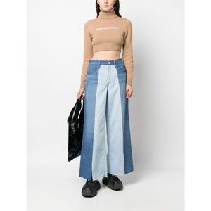 Frame‎ Denim Wide-Leg Split Hem Jeans in Split Personality